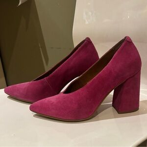 L'INTERVALLE Fuchsia Suede Block Heels size38